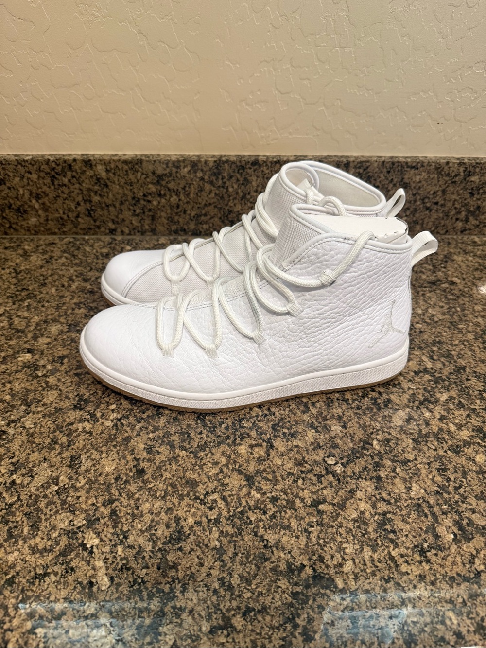 Jordan White High-Top Leather Sneakers